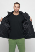 Купить Куртка спортивная мужская большого размера черного цвета 88676Ch, фото 11