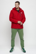 Купить Куртка спортивная мужская большого размера красного цвета 88676Kr, фото 3