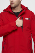 Купить Куртка спортивная мужская большого размера красного цвета 88676Kr, фото 8
