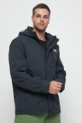 Купить Куртка спортивная мужская большого размера темно-серого цвета 88676TC, фото 7