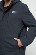 Купить Куртка спортивная мужская большого размера темно-серого цвета 88676TC, фото 8