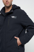 Купить Куртка спортивная мужская большого размера темно-синего цвета 88676TS, фото 8