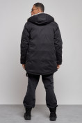 Купить Парка мужская зимняя удлиненная с мехом черного цвета 88766Ch, фото 4