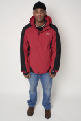 Купить Горнолыжная куртка мужская красного цвета 88812Kr, фото 5