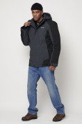 Купить Горнолыжная куртка мужская темно-серого цвета 88812TC, фото 3