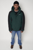 Купить Горнолыжная куртка мужская темно-зеленого цвета 88812TZ, фото 10