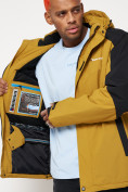 Купить Горнолыжная куртка мужская горчичного цвета 88813G, фото 12