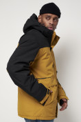 Купить Горнолыжная куртка мужская горчичного цвета 88814G, фото 11