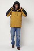 Купить Горнолыжная куртка мужская горчичного цвета 88814G, фото 5