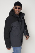 Купить Горнолыжная куртка мужская темно-серого цвета 88814TC, фото 15