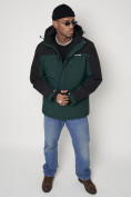 Купить Горнолыжная куртка мужская темно-зеленого цвета 88814TZ, фото 10
