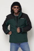 Купить Горнолыжная куртка мужская темно-зеленого цвета 88814TZ, фото 13