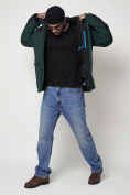 Купить Горнолыжная куртка мужская темно-зеленого цвета 88814TZ, фото 16