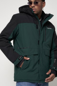 Купить Горнолыжная куртка мужская темно-зеленого цвета 88814TZ, фото 7