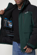 Купить Горнолыжная куртка мужская темно-зеленого цвета 88814TZ, фото 8