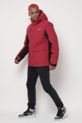 Купить Горнолыжная куртка мужская красного цвета 88815Kr, фото 2
