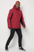 Купить Горнолыжная куртка мужская красного цвета 88815Kr, фото 3