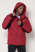 Купить Горнолыжная куртка мужская красного цвета 88815Kr, фото 8