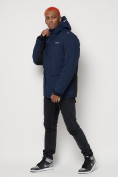 Купить Горнолыжная куртка мужская темно-синего цвета 88815TS, фото 2