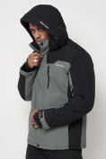 Купить Горнолыжная куртка мужская big size серого цвета 88816Sr, фото 6