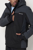 Купить Горнолыжная куртка мужская big size темно-серого цвета 88816TC, фото 13
