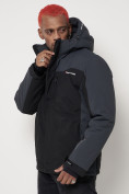 Купить Горнолыжная куртка мужская big size темно-серого цвета 88816TC, фото 6