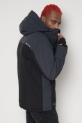 Купить Горнолыжная куртка мужская big size темно-серого цвета 88816TC, фото 7