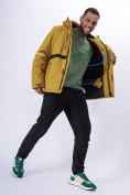 Купить Горнолыжная куртка мужская горчичного цвета 88817G, фото 19