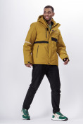 Купить Горнолыжная куртка мужская горчичного цвета 88817G, фото 2