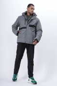 Купить Горнолыжная куртка мужская серого цвета 88817Sr, фото 5