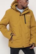 Купить Горнолыжная куртка мужская горчичного цвета 88818G, фото 14