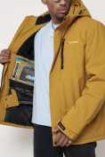 Купить Горнолыжная куртка мужская горчичного цвета 88818G, фото 15
