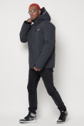 Купить Горнолыжная куртка мужская темно-серого цвета 88818TC, фото 2