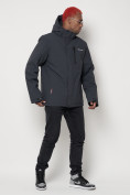 Купить Горнолыжная куртка мужская темно-серого цвета 88818TC, фото 3