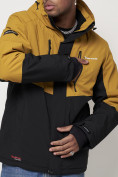 Купить Горнолыжная куртка мужская горчичного цвета 88819G, фото 10