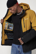 Купить Горнолыжная куртка мужская горчичного цвета 88819G, фото 13