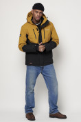 Купить Горнолыжная куртка мужская горчичного цвета 88819G, фото 3