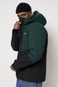 Купить Горнолыжная куртка мужская темно-зеленого цвета 88819TZ, фото 10