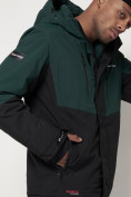 Купить Горнолыжная куртка мужская темно-зеленого цвета 88819TZ, фото 12