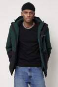 Купить Горнолыжная куртка мужская темно-зеленого цвета 88819TZ, фото 19