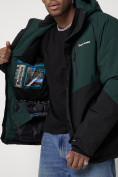 Купить Горнолыжная куртка мужская темно-зеленого цвета 88819TZ, фото 13
