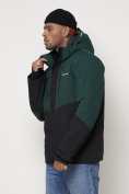 Купить Горнолыжная куртка мужская темно-зеленого цвета 88819TZ, фото 15