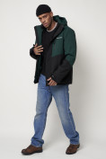 Купить Горнолыжная куртка мужская темно-зеленого цвета 88819TZ, фото 17
