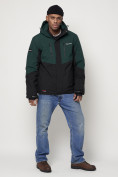 Купить Горнолыжная куртка мужская темно-зеленого цвета 88819TZ, фото 3