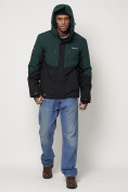 Купить Горнолыжная куртка мужская темно-зеленого цвета 88819TZ, фото 5