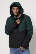 Купить Горнолыжная куртка мужская темно-зеленого цвета 88819TZ, фото 18
