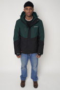 Купить Горнолыжная куртка мужская темно-зеленого цвета 88819TZ, фото 9