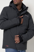 Купить Горнолыжная куртка мужская темно-серого цвета 88820TC, фото 11