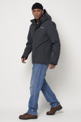 Купить Горнолыжная куртка мужская темно-серого цвета 88820TC, фото 2