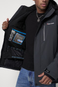 Купить Горнолыжная куртка мужская темно-серого цвета 88821TC, фото 14